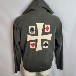 Lucky Brand Vintage Inspired Zip Front Hoodie Size XL